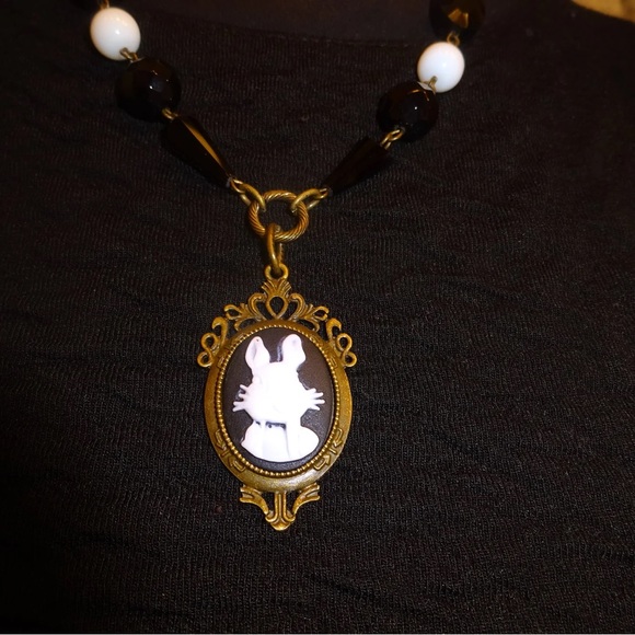 🌙[2/$44.00]🌙 Black and White Rabbit Necklace - Picture 5 of 6